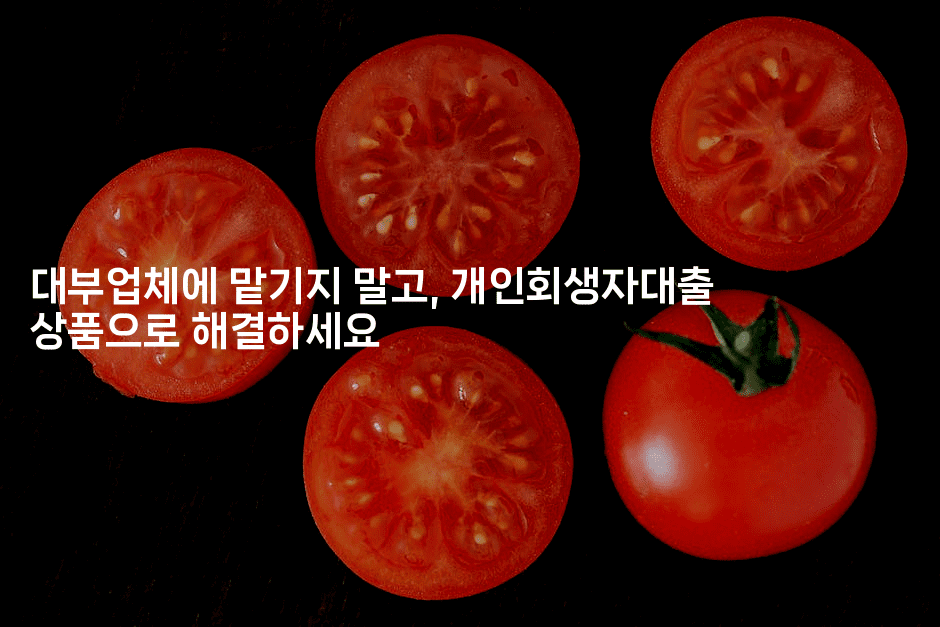 대부업체에 맡기지 말고, 개인회생자대출 상품으로 해결하세요-피리피니